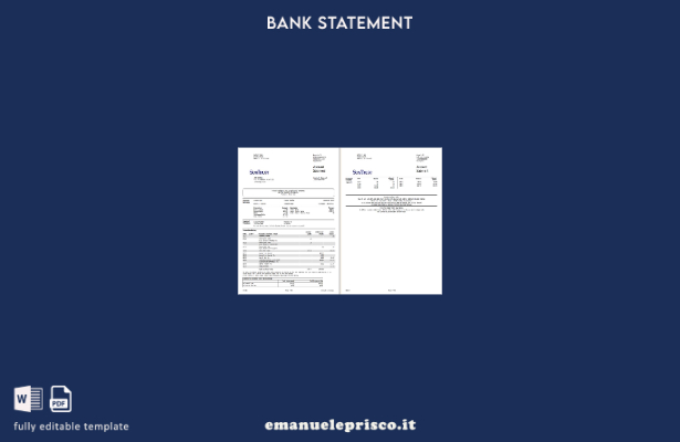modello scr di pagine di parole dell'estratto conto bancario USA Suntrust in sti